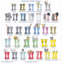 Personalised 'Mud And Glamour' Welly Boot Family Print, thumbnail 4 of 6