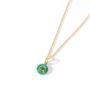 Gold Plated Cz Enamel Pendant Necklace And Earrings, thumbnail 2 of 6