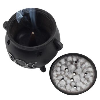 Triple Moon Cauldron Incense Cone Holder, 4 of 4