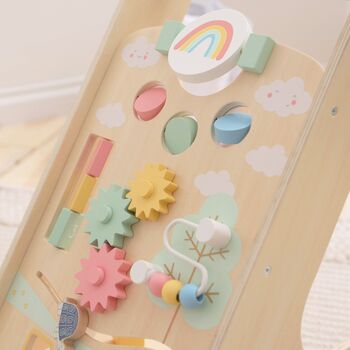 Personalised Wooden Push Along Activity Walker 12m+, 2 of 4