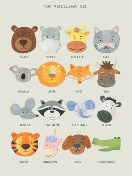 Personalised Children's Animal Name Print, 2 of 12
