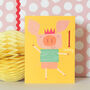 Mini Piglet 1st Birthday Card, thumbnail 3 of 4