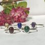 Handcrafted Silver Rings With Gemstones, thumbnail 1 of 12