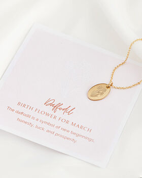 Personalised Birth Flower Ring In Sterling Silver Or Gold, 11 of 12