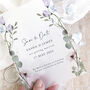 'Periwinkle Floral' Vellum A6 Save The Date Card, thumbnail 1 of 2