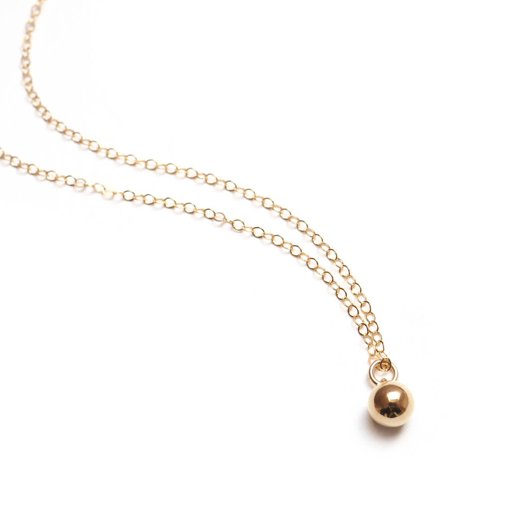 Gold Bauble Necklace By dot&hana