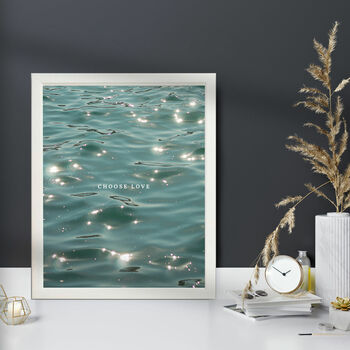 Personalised Quote Print On Glistening Sea, 4 of 4