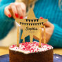 Personalised Happy Christening Bunting Star Cake Topper, thumbnail 1 of 7