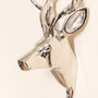 Polished Silver Wall Mounted Stag Hook, thumbnail 5 of 7