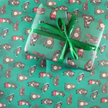 Sloth Wrapping Paper For Any Occasion 66cm X 48cm, 3 of 8