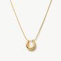 Gold Or Silver Women’s Chunky Horseshoe Pendant Necklace, Minimalist Jewellery, thumbnail 3 of 7