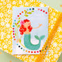 Happy Birthday Mermaid Mini Card, thumbnail 3 of 5