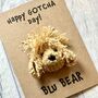 Personalised Dog Name Gotcha Day Crochet Birthday Card Handmade, thumbnail 8 of 12