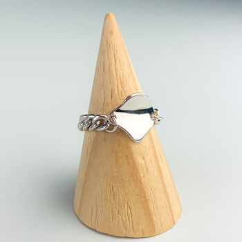 Sterling Silver Pendant Chain Ring, 2 of 4