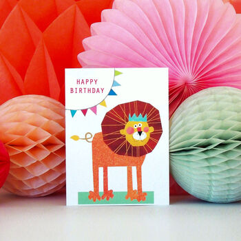 Happy Birthday Lion Mini Card, 5 of 5