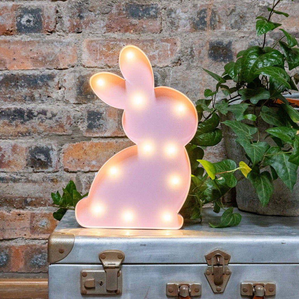 Pink Bunny Rabbit LED Night Light, 1 of 6