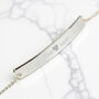 Personalised Silver Tone Heart Bar Bracelet, thumbnail 6 of 8