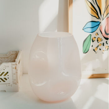 Milky Rose Pink Squeeze Opal Vase, 6 of 7