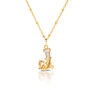 Gold Plated J Initial Necklace With Mother Of Pearl, thumbnail 1 of 6
