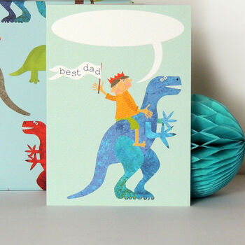 Personalised Best Dad Dinosaur Card, 5 of 5