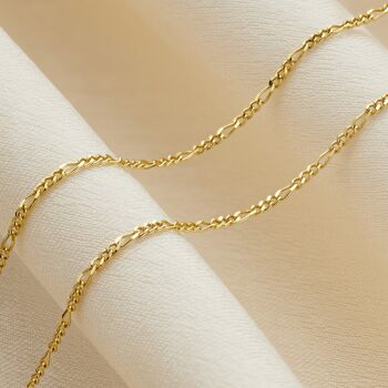 Solid 9ct Gold Figaro Chain Necklace, 3 of 6