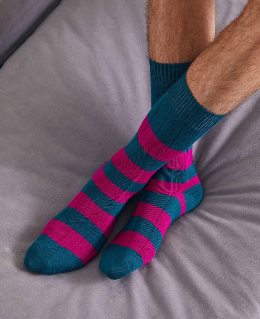 Men's Ely Rugby Striped Socks By BRITISH BOXERS