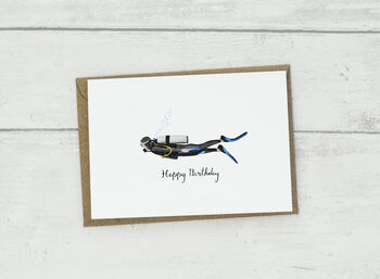 Personalised Scuba Diver Card, 4 of 5