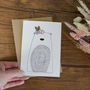Illustrated Bear Floral Crown Greeting Card, thumbnail 1 of 4