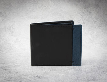 Men's Black Leather Wallet Bifold Rfid Safe, 2 of 10
