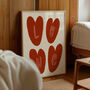 Love Hearts Wall Art, Colourful Hearts Poster, thumbnail 6 of 8