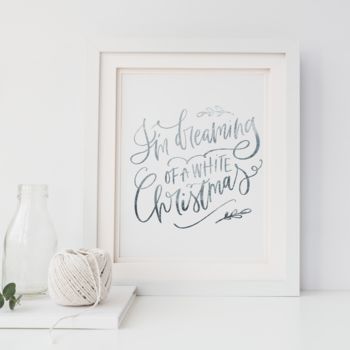 Dreaming Of A White Christmas Foil Print, 2 of 3