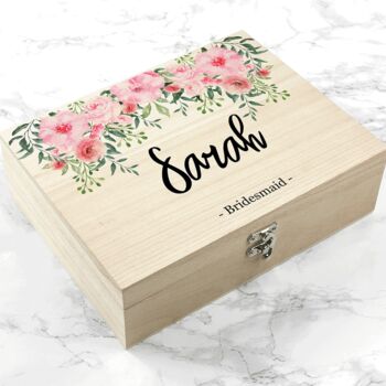 Personalised Floral Wedding Keepsake Box, 2 of 3