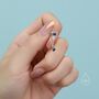 Sterling Silver Double Sapphire Blue Cz Ear Jacket, thumbnail 5 of 11