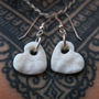 White Porcelain Heart Earrings, thumbnail 1 of 5