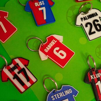 Personalised Football Shirt Keyring, 2 of 4