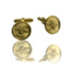 Personalised Silver Or Gold Honey Bee Coin Cufflinks, thumbnail 3 of 6