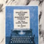 Personalised Typewriter Print, thumbnail 2 of 2