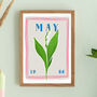 Personalised Birth Flower Print And Seeds Gift Set, thumbnail 2 of 9