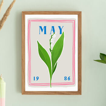 Personalised Birth Flower Print And Seeds Gift Set, 2 of 9