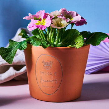 Personalised Couples Terracotta Plant Pot, 7 of 7
