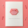 New Baby Boy Or Girl Stripe Nappy Card, thumbnail 2 of 12
