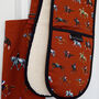 Dressage And Racehorses Double Oven Gloves, thumbnail 1 of 7