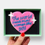 More Women Like You Heart Letterbox Iced Cookie, thumbnail 1 of 10