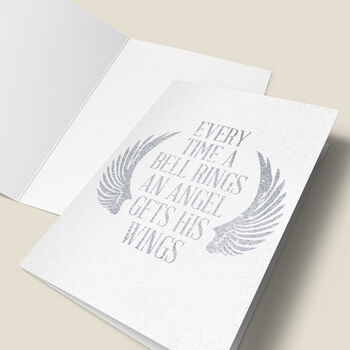 'Angel Wings' It's A Wonderful Life Christmas Card, 4 of 5