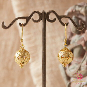 Gold And Silver Ball Boho Filigree Drop Earrings, 6 of 9