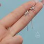 Sterling Silver Dragonfly Ear Threaders, thumbnail 5 of 9
