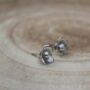 Flower Studs In Sterling Silver, thumbnail 7 of 9
