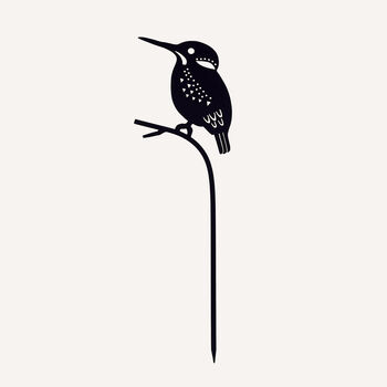 Recycled Metal Kingfisher Silhouette Garden Stake, 2 of 3