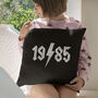 Personalised Year Of Birth Rock Jumbo Cushion Cover, thumbnail 3 of 4