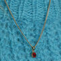 Gold Plated January Garnet Birthstone Necklace, thumbnail 2 of 6